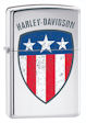 Harley Davidson American Badge Zippo Lighter - HP Chrome - 24868 Zippo