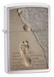 Footprint In Sand Zippo Lighter - Brush Chrome - 28180 Zippo